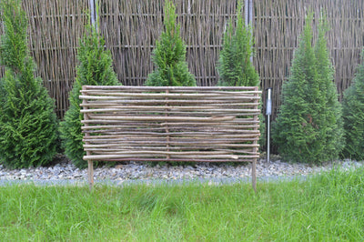 Hazel Wood Lawn Edging Fence- 40cm (Height) Home & Garden Prestige Wicker Small 