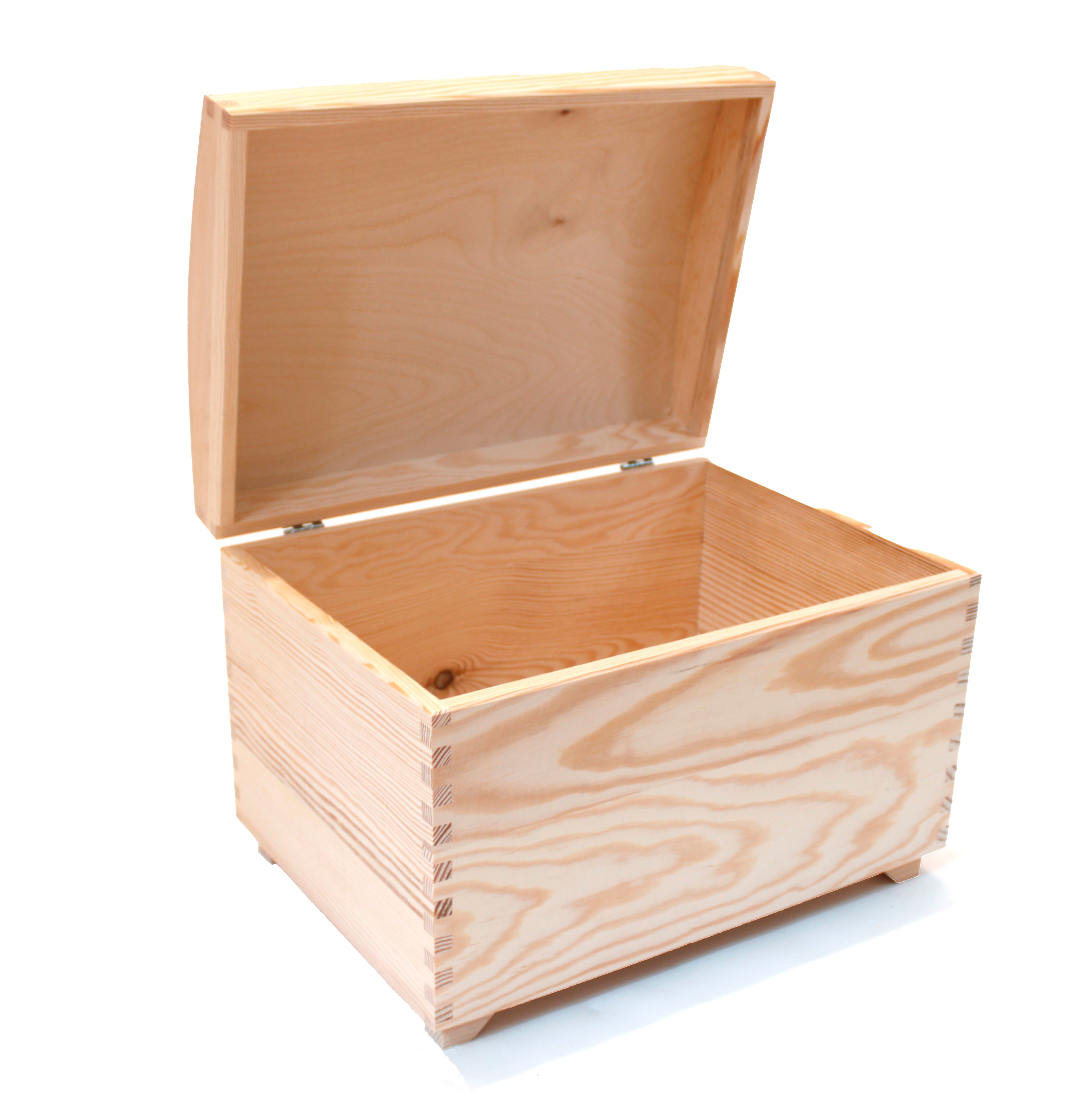 Wooden Storage Box with lid 35cm x25cm x25cm – Prestige Wicker