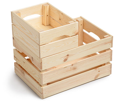 Wooden Storage Crate Box HOME AND GARDEN Prestige Wicker 