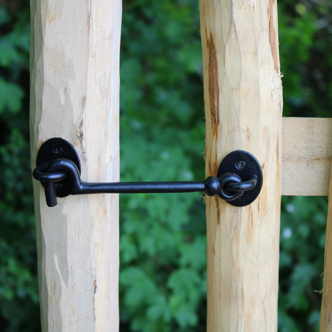 Black Cast Iron Gate Hinge and Latch Set – Heavy Duty Hardware for Wooden Garden & Picket Gates Home & Garden Prestige Wicker 