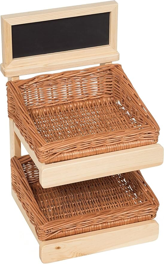 Counter Top Display Stand With Baskets Display & Catering Prestige Wicker 