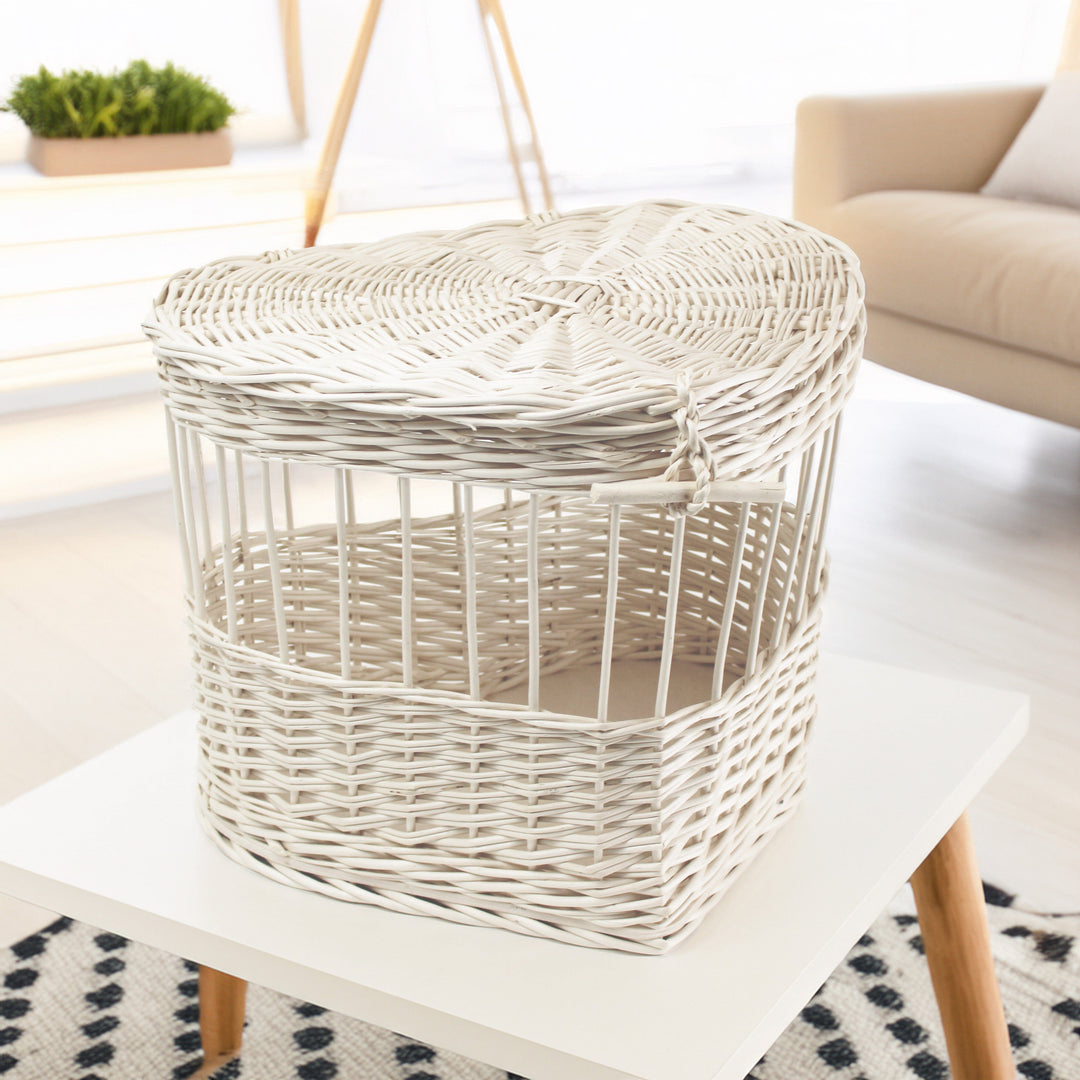 Dove Release Basket Heart Shaped Prestige Wicker 