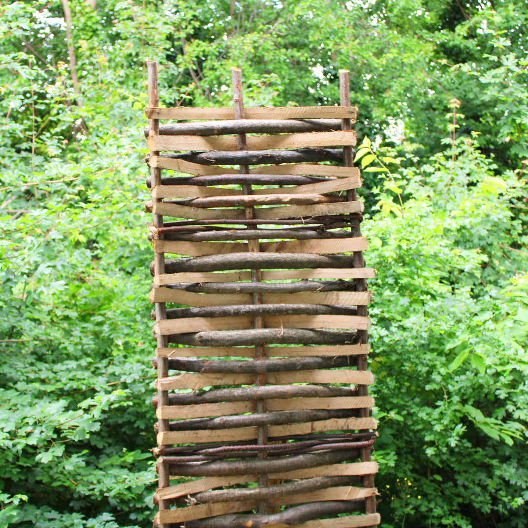 Enhanced Split Hazel Wood Fence Panel Hurdle (2ft Width) HOME AND GARDEN Prestige Wicker 