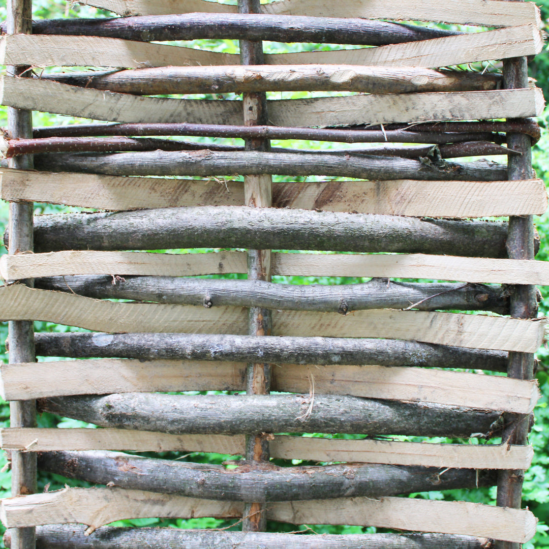 Enhanced Split Hazel Wood Fence Panel Hurdle (2ft Width) HOME AND GARDEN Prestige Wicker 