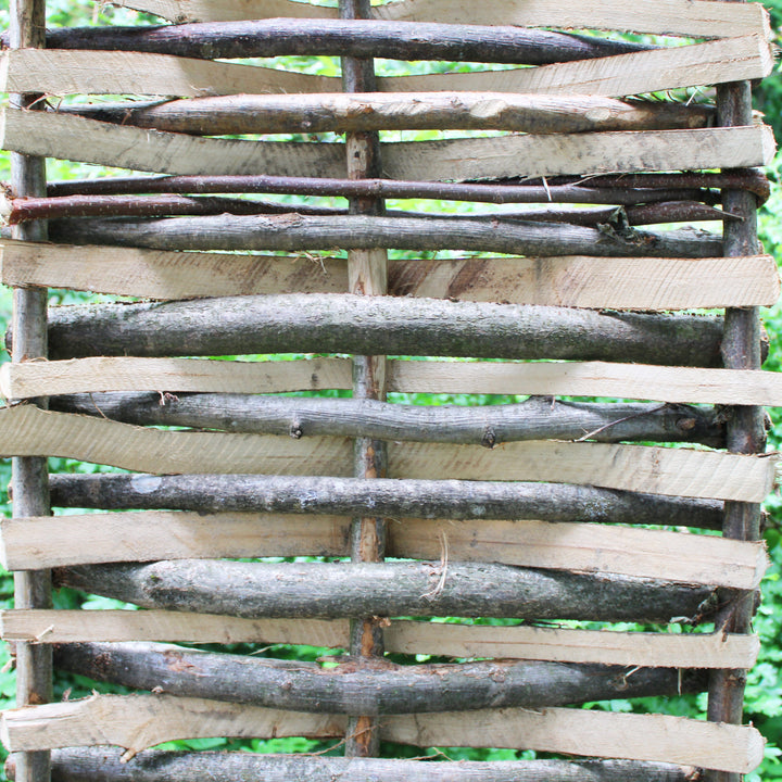 Enhanced Split Hazel Wood Fence Panel Hurdle (2ft Width) HOME AND GARDEN Prestige Wicker 