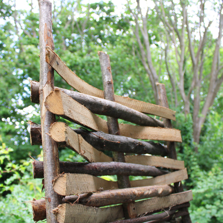 Enhanced Split Hazel Wood Fence Panel Hurdle (2ft Width) HOME AND GARDEN Prestige Wicker 