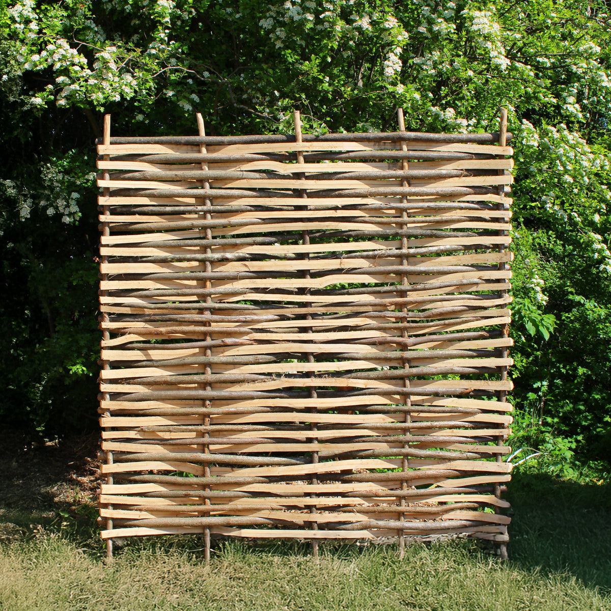 Wicker Pattern Panel Hazel Wood Picket Gate Rounded – Prestige Wicker