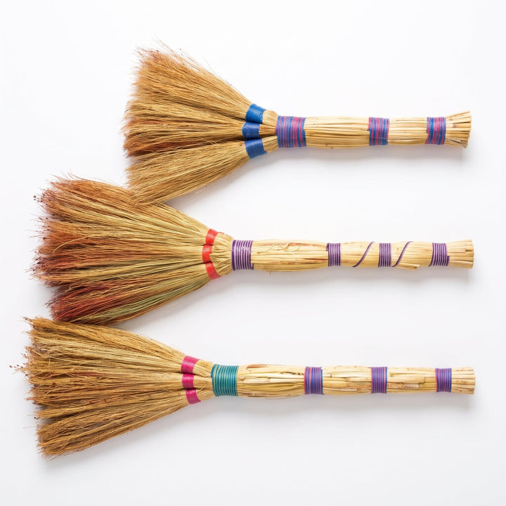 Handmade Natural Sorghum Hand Broom – Eco-Friendly Straw Whisk & Hearth Brush (60cm, 70cm, 80cm) Sorghum hand brooms Prestige Wicker 