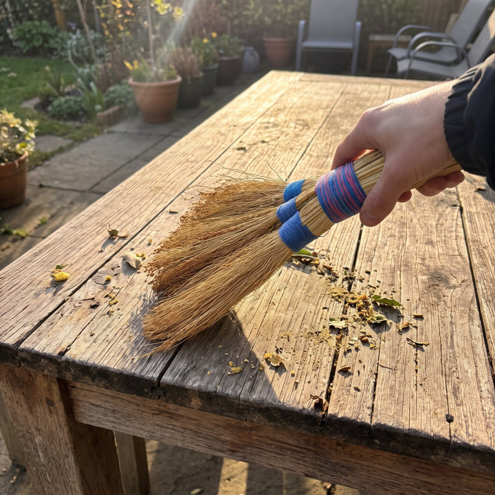Handmade Natural Sorghum Hand Broom – Eco-Friendly Straw Whisk & Hearth Brush (60cm, 70cm, 80cm) Sorghum hand brooms Prestige Wicker 