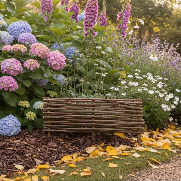 Hazel Edging Border Fence 20cm in Height Home & Garden Prestige Wicker 0.6m(2ft) - 