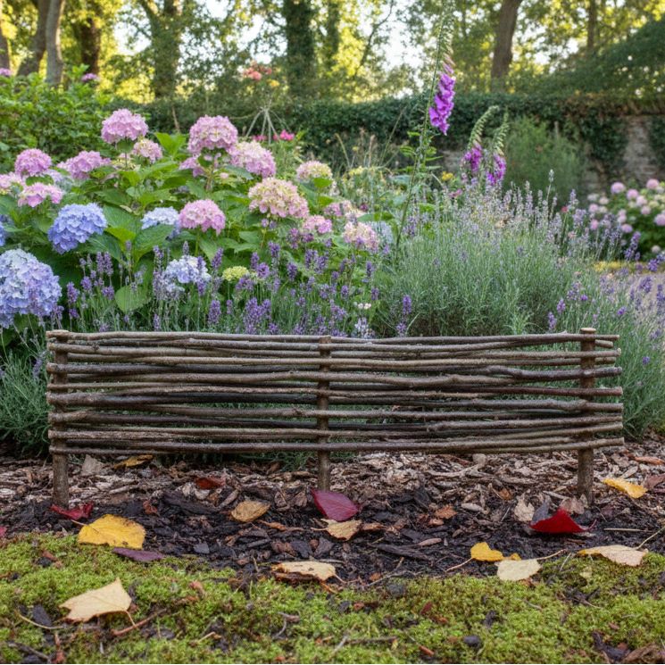 Hazel Edging Border Fence 20cm in Height Home & Garden Prestige Wicker 0.9m(3ft) - 