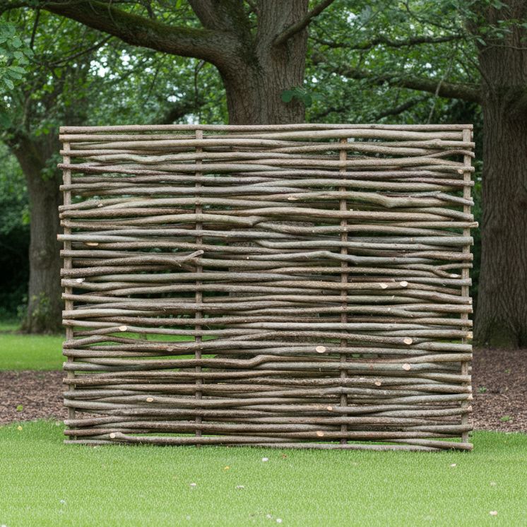 Hazel Hurdle Fence Capped Panels HOME AND GARDEN Prestige Wicker 