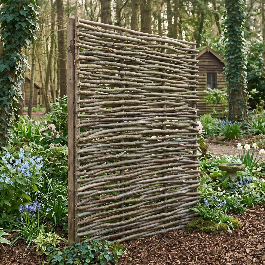 Hazel Hurdle Fence Capped Panels HOME AND GARDEN Prestige Wicker 