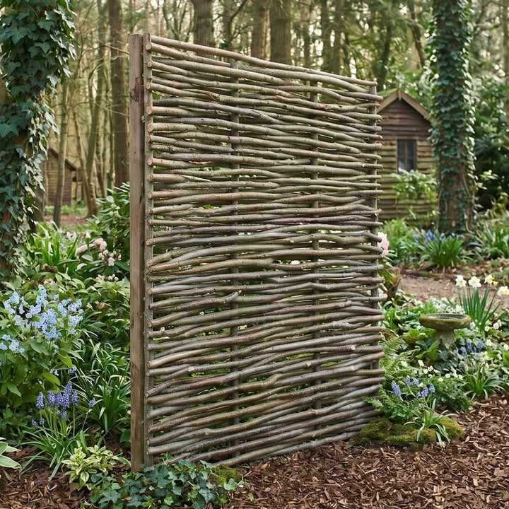 Hazel Hurdle Fence Capped Panels HOME AND GARDEN Prestige Wicker 