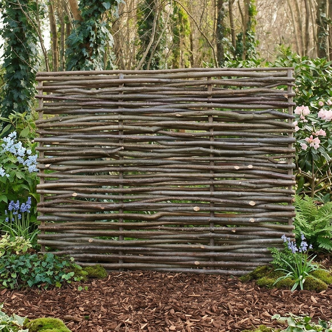 Hazel Hurdle Fence Capped Panels HOME AND GARDEN Prestige Wicker 