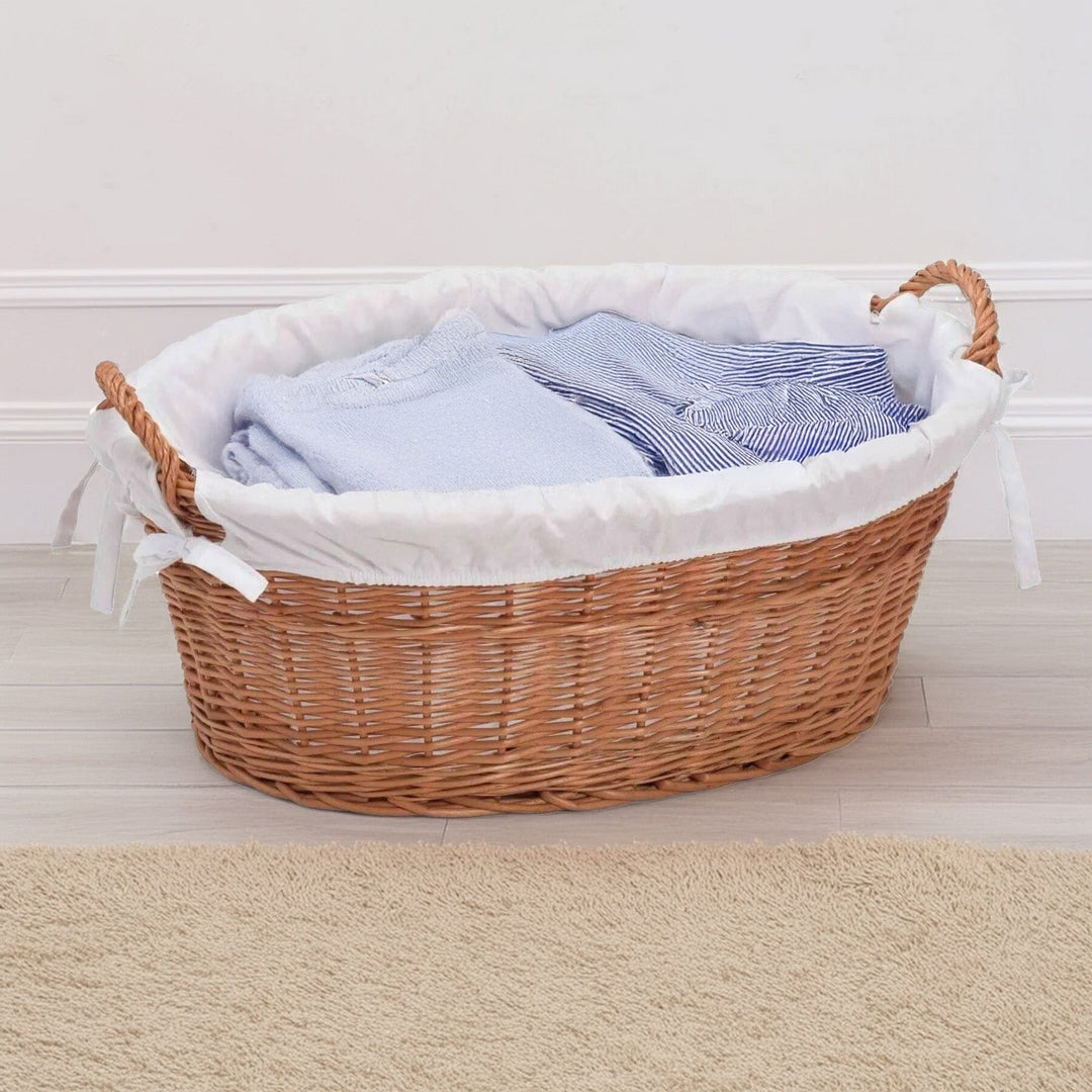 Lined Wicker Laundry Basket Home & Garden Prestige Wicker 
