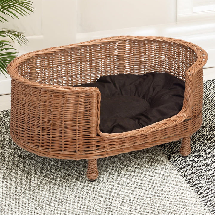Luxury Oval Wicker Dog Settee Pets Prestige Wicker 
