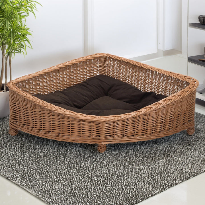 Luxury Wicker Dog Corner Basket Pets Prestige Wicker 