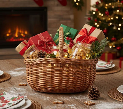 Natural Wicker Basket with Handle Grand Home & Garden Prestige Wicker 