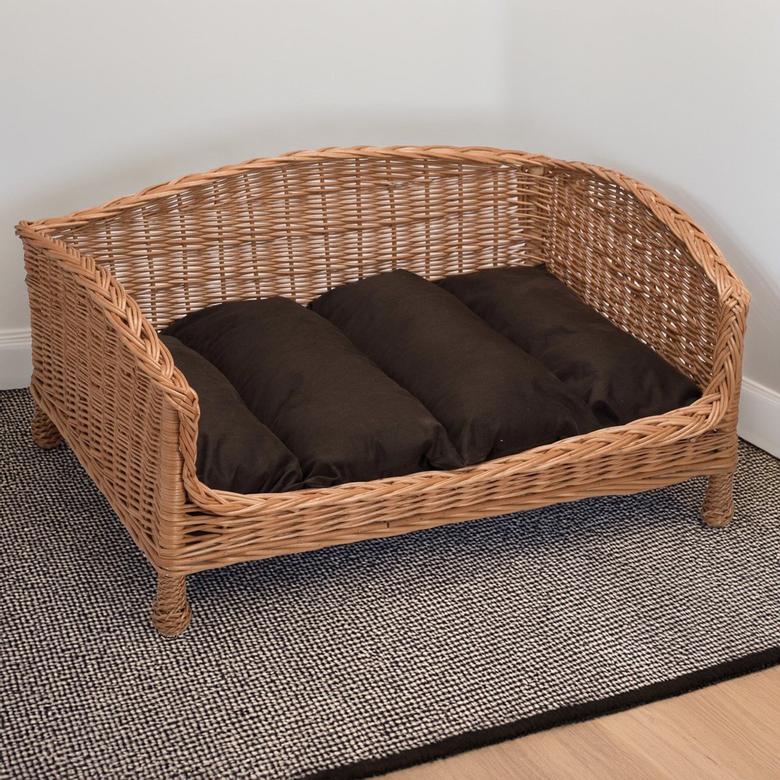 Raised Wicker Pet Bed Settee Pets Prestige Wicker X Small 