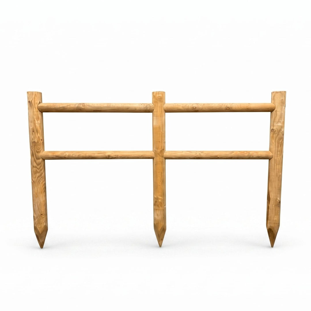 Round Post and Rail Pressure Treated Fence Kit (Per 2.5 Metre) Home & Garden Prestige Wicker 