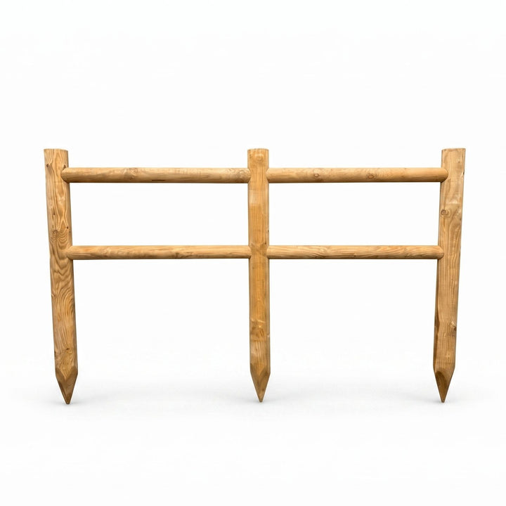 Round Post and Rail Pressure Treated Fence Kit (Per 2.5 Metre) Home & Garden Prestige Wicker 