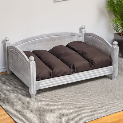 Shabby Chic Style Luxury Dog Bed Wooden HOME AND GARDEN Prestige Wicker 