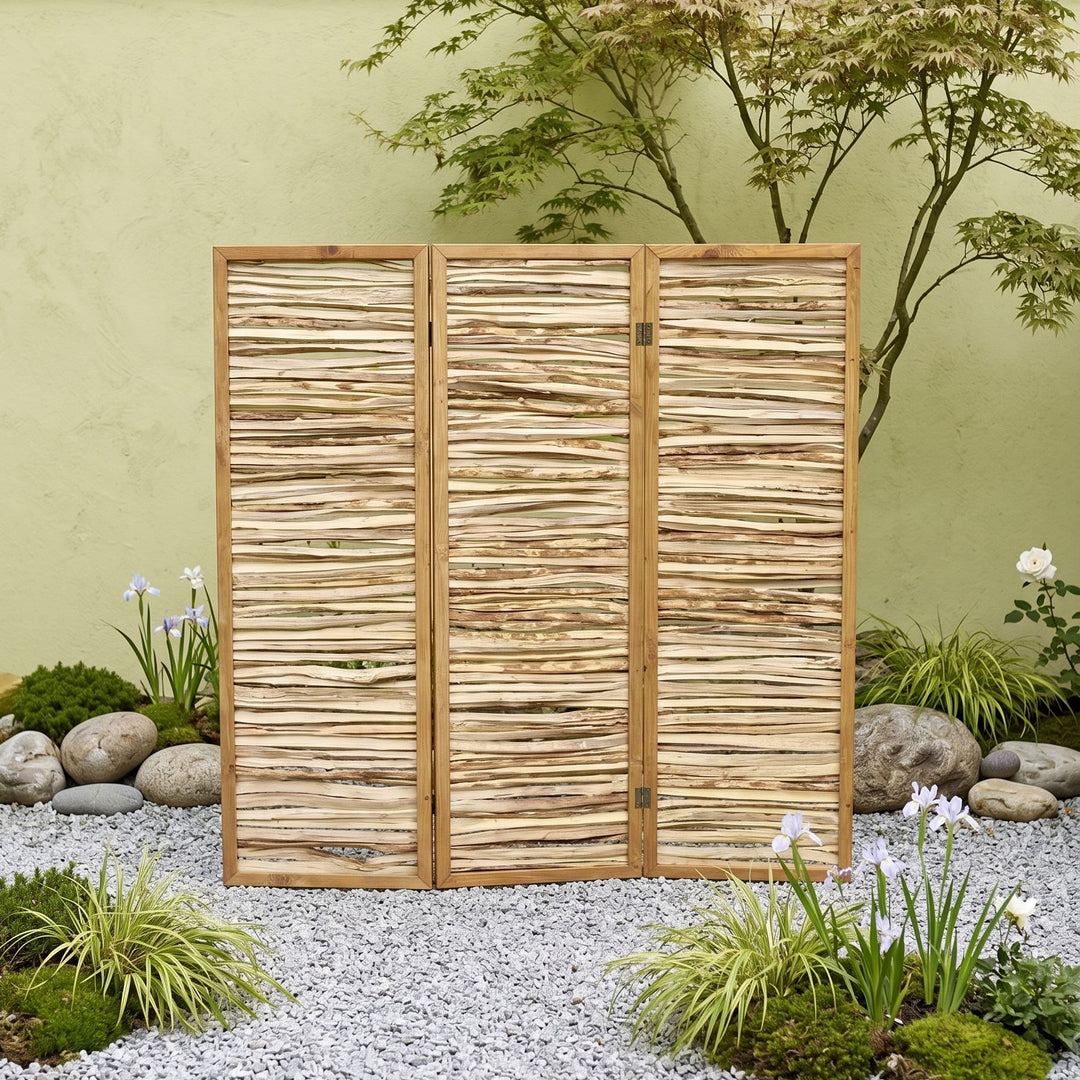 Split Hazel Garden Privacy Screen Paravan Home & Garden Prestige Wicker 