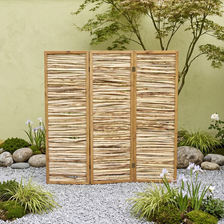 Split Hazel Garden Privacy Screen Paravan Home & Garden Prestige Wicker 