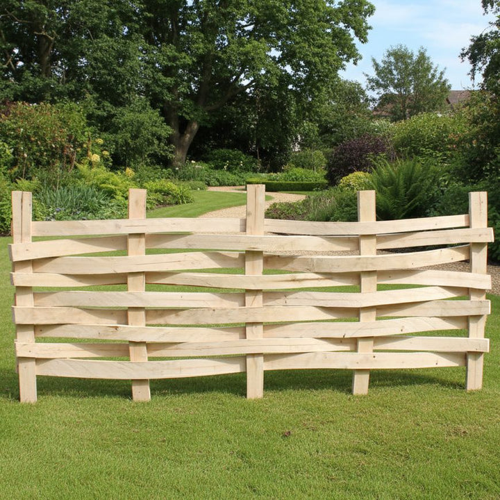 Split Hazel Wattle Hurdle Fence Panel (Width: 6ft, Height: 2ft) HOME AND GARDEN Prestige Wicker 