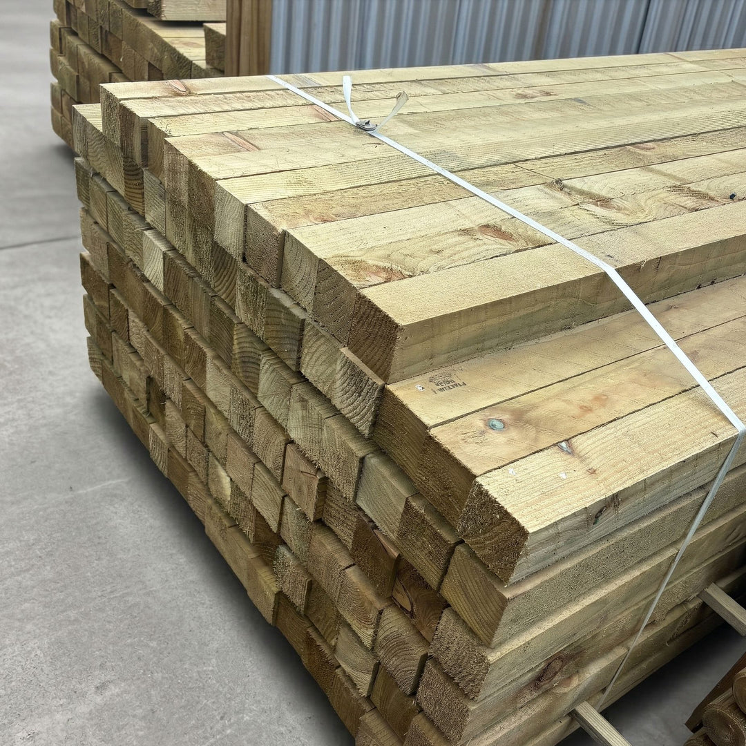 Square Threaded Posts Treated Square Timber Posts 75mm – Prestige Wicker