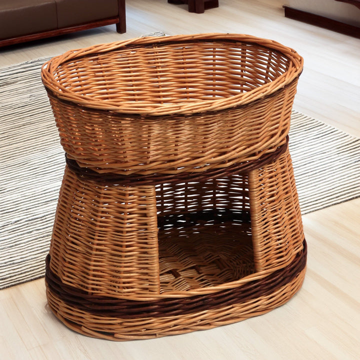 Wicker Cat House Bed Pets Prestige Wicker 