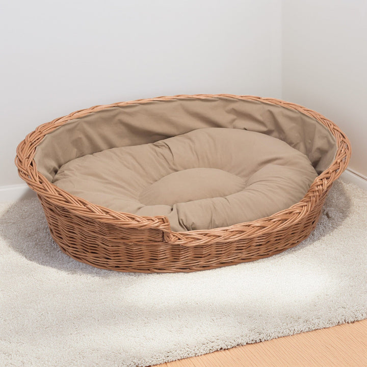 Wicker Dog Basket with Light Cushion Pets Prestige Wicker X Small 
