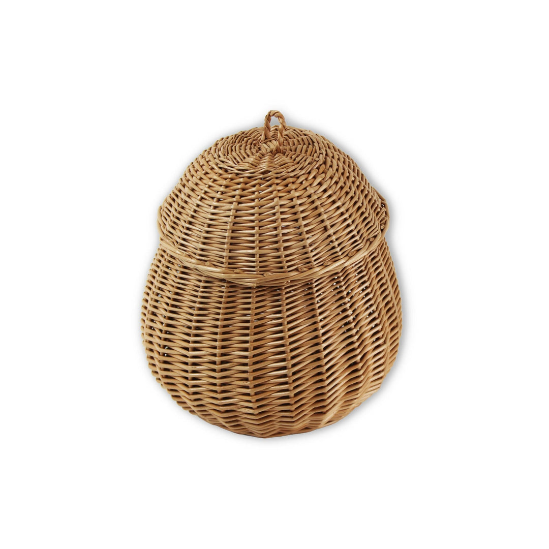 Wicker Egg Shaped Basket with Lid Display Baskets Prestige Wicker 