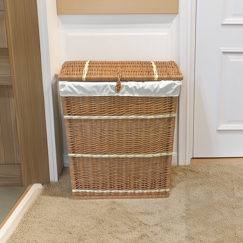 Wicker Laundry Basket Lined Large Home & Garden Prestige Wicker 