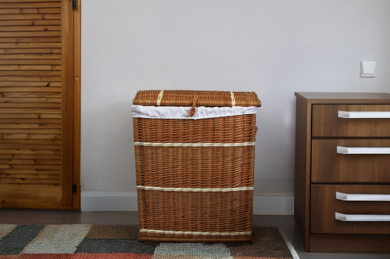 Wicker Laundry Basket Lined Large Home & Garden Prestige Wicker 