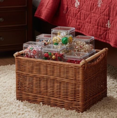 Wicker Storage Baskets Wooden Handles Home & Garden Prestige Wicker 