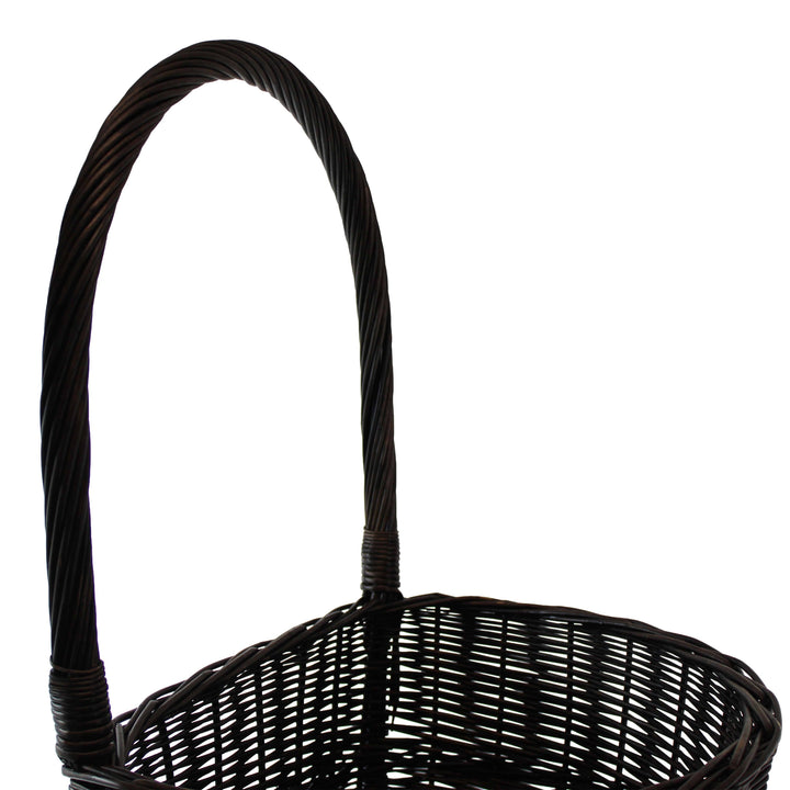 Wicker Trolley Basket Shopping/Log Holder (Dark) Home & Garden Prestige Wicker 