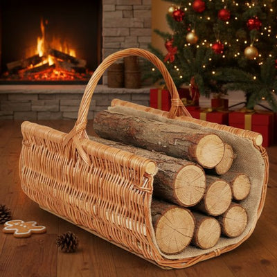 Wicker Willow Log Carrier Basket Home & Garden Prestige Wicker 