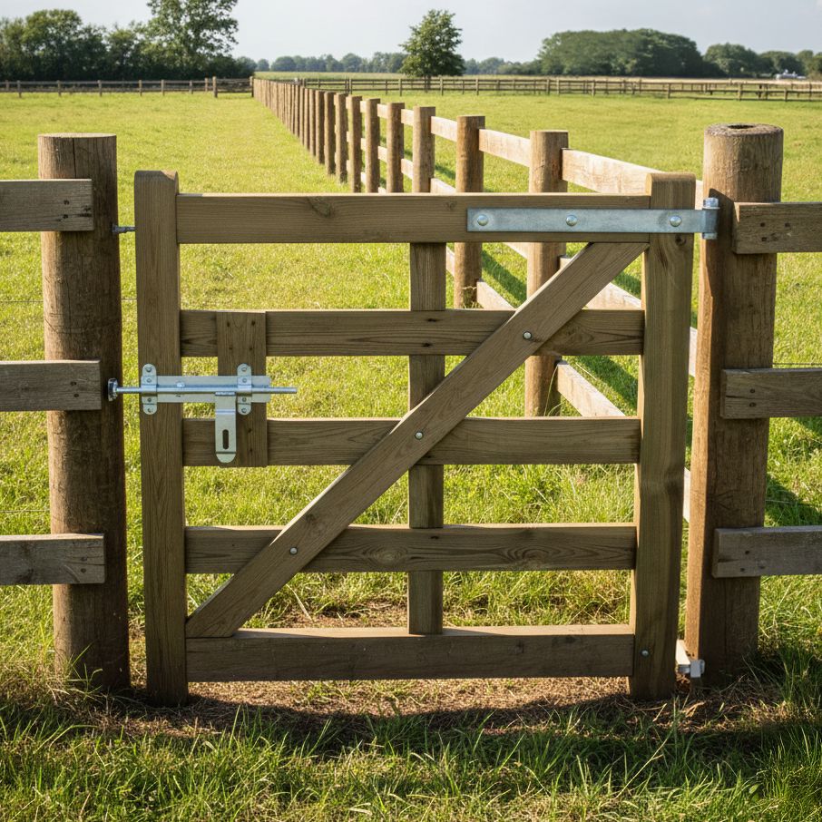Wooden Field/Entrance Gate 1.21m(4ft), 1m(3.3ft) Home & Garden Prestige Wicker 