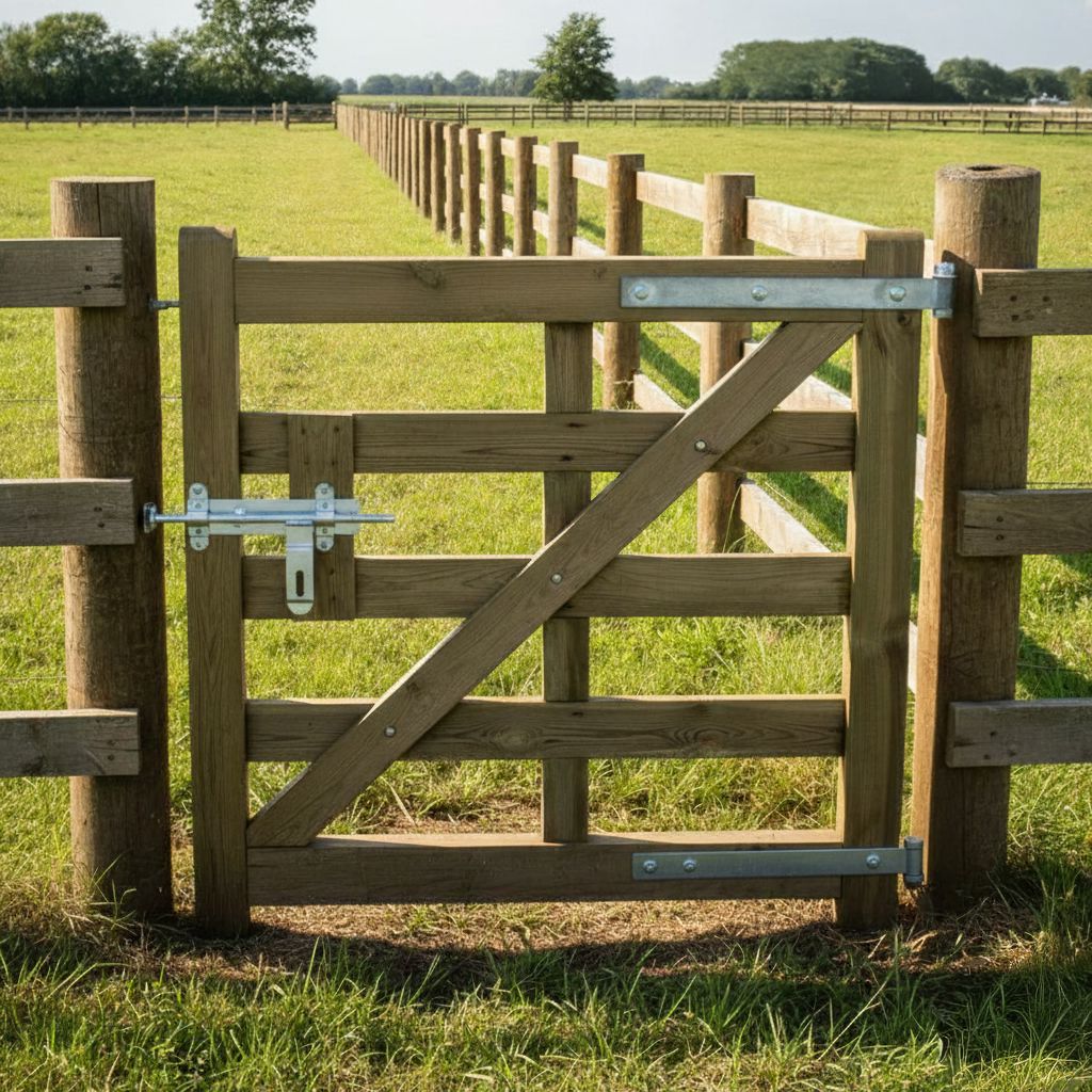 Wooden Field/Entrance Gate Home & Garden Prestige Wicker 