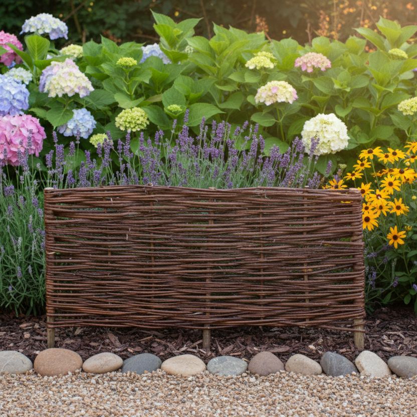 Woven Willow Border Edging 40cm Height Home & Garden Prestige Wicker 0.6m(2ft) - 