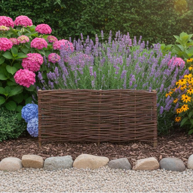 Woven Willow Border Edging 40cm Height Home & Garden Prestige Wicker 0.9m(3ft) - 