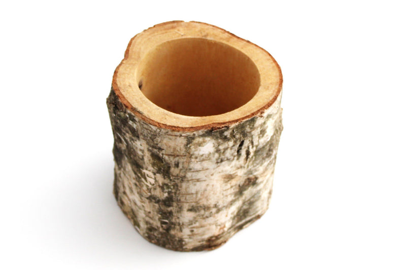 Birch Wood planter, flowerpot ,cup Chemical free - Medium HOME AND GARDEN Prestige Wicker 