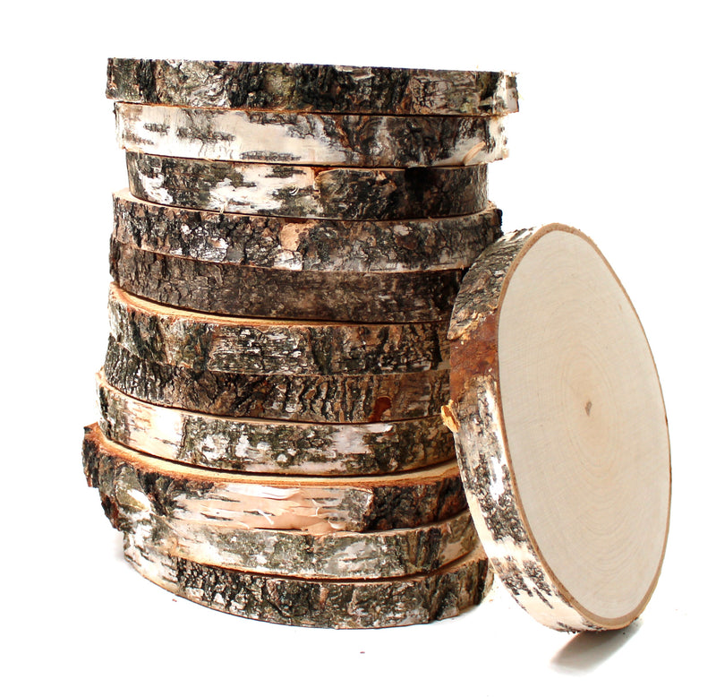 Birch Wood Slice With Bark HOME AND GARDEN Prestige Wicker Medium 