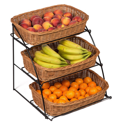 Counter Top Stand Three Display Baskets Display & Catering Prestige Wicker 