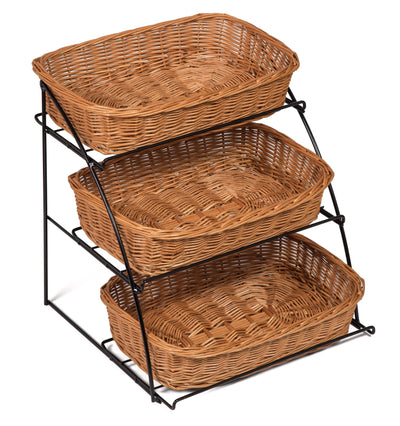 Counter Top Stand Three Display Baskets Display & Catering Prestige Wicker 