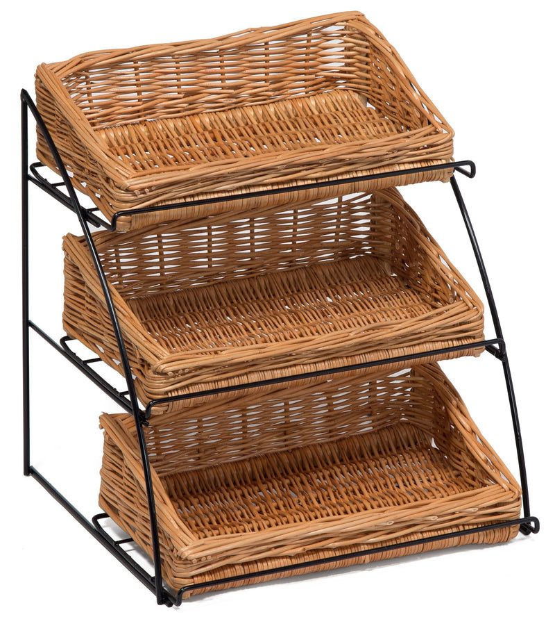 Countertop Display Stand with Wicker Baskets Display & Catering Prestige Wicker 