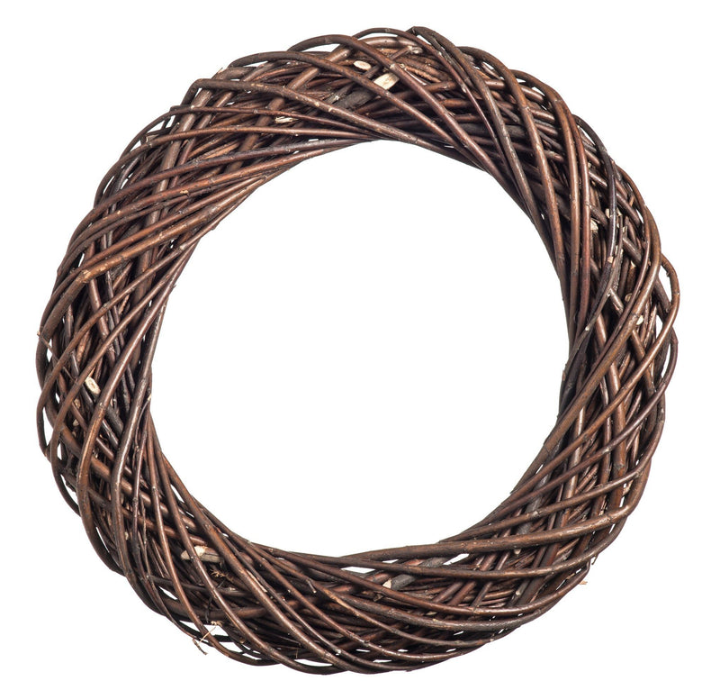 Dark Natural Willow Chunky Wreath Home & Garden Prestige Wicker Large 