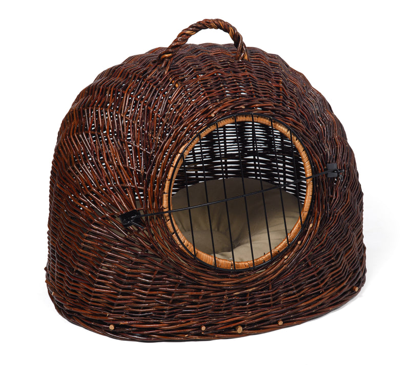 Dark Wicker Pet Carrier Igloo Pets Prestige Wicker Medium 